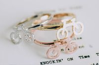 Wholesale 2016 a new fashion jewelry quality cartoon brand design model of bicycle ring with girl Midi finger ring festival best gift