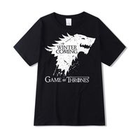 Wholesale 2017 song of ice and fire wolf T shirt game short sleeve cotton hot tshirt for men multi color shirts TX01 RF