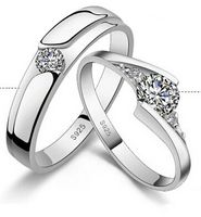 Wholesale 925 Sterling Silver Diamond Rings For Couple Wedding Ring Gift Good Quality Best Selling Dhl