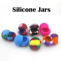 Wholesale Silicone Containers Jars Colorful Balls Wax Container Mixed Colors For E Cigarettes Fast Ship