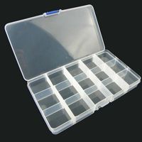 Wholesale 500pcs Grids Transparent Adjustable Slots Jewelry Bead Organizer Box Storage plastic jewelry storage box By DHL