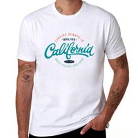 Wholesale Men T Shirt Always In California West Coast Dreaming Letter Printed Vintage Badge White T Shirts For Men