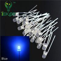 Azul Difusa Diodo LED Ultra Brillante 3mm 3V-3.4V 20mA emisores de luz