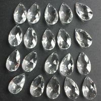 Wholesale 20pcs Clear K9 Crystal Glass Lamp Prism mm Chandelier Crystals Lamp Parts Hanging Teardrop Lighting Accessories