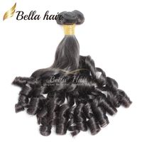 Wholesale Bella Hair A Funmi Baby Curly Peruvian Hair Spring Curl Loose Wave Natural Black Extension Unprocessed Weft
