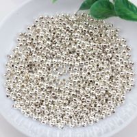 Wholesale Hot Sell Plated Gold Plated silver Seamless Ball Spacer Bead mm DIY Jewelry
