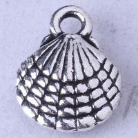 Wholesale Shell Pendant DIY Jewelry fit Bracelets or Necklace alloy Antique Silver bronze charms z