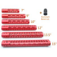 Wholesale Red Anodized inch NSR Keymod Handguard Rail Free Floating Picatinny Mount System Aluminum Barrel Nut