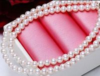 Wholesale 9 mm Beaded Necklaces South Sea Round White Pearl Necklace Inch Silver Accessories