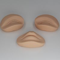 Wholesale 3D Permanent Makeup Tattoo Practice Skin Replacement Eyes and lips for Training Mannequin head