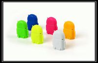 Wholesale New Multi color Option Robot Shape Android Micro USB To USB Converter OTG Adapter For Samsung Galaxy S3 S4 S5