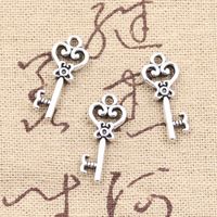 Wholesale 150pcs Charms skeleton key mm Antique Making pendant fit Vintage Tibetan Silver DIY bracelet necklace