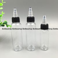 Wholesale USA UK Twist top sealing type ml ml ml ml clear PET plastic e liquid dropper bottle plastic Beak Caps bottles