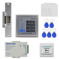 Wholesale DIYSECUR Access Control System Remote Control RFID Reader Full Kit Set Electric Strike Door Lock Power Supply K2000