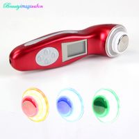Wholesale Red Green Blue Light Therapy MHz Ultrasonic Facial Massage Photon Skin Rejuvenation Ion Face Cleaner Wrinkle Removal Beauty Machine