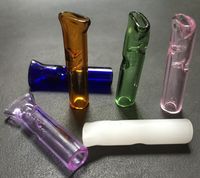 Wholesale Hot Glass Filter Tip for Dry Herb Tobacco Glass Rolling Tip Steamroller with Tobacco Cigarette Holder Thick Pyrex Clear Glass Smoking Pipes