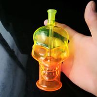 Wholesale 2018 new color spray skull bone glass water pipe Glass Pipes Oil Burner Pipes Water Pipes Rig Glass Bongs Pipe