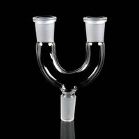 Wholesale Glass adapter double bowl adapter two size for option glass water pipes pipes for smoking oil rigs glass bongs