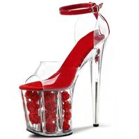 Wholesale Customize Extreme cm High Heel Sexy Fetish Rosa Rugosa Buckle Strap Sexy Female Shoes Woman Sandals D0191