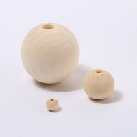 Wholesale 200pcs Round Wood Beads DIY Jewelry Making Natural Color Wooden Spacer Beads For Baby Smooth Teething mm