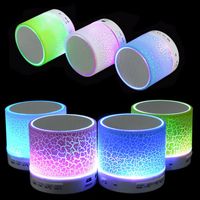Wholesale Mini Speaker Bluetooth Speakers LED Colored Flash A9 Handsfree Wireless Stereo Speaker FM Radio TF Card USB For iPhone Mobile Phone Computer