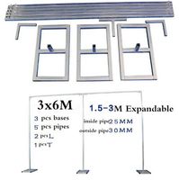 Wholesale Many Sizes Wedding Stainless Steel Pipe Wedding Backdrop Stand with expandable Rods Backdrop Frames