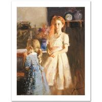 Wholesale Best Friends Beautiful young girls Pure Hand painted famous Impressionist Art Oil Painting On Canvas Mulit sizes available ds