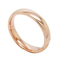 Wholesale 4mm Women Ladies Tungsten Bands High Polish rose gold plated tungsten carbide wedding ring