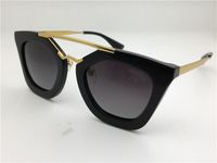 Wholesale New spr eyewear Q cinema sunglasses coating mirror lenses polarized lens vintage retro style square frame gold middle women design
