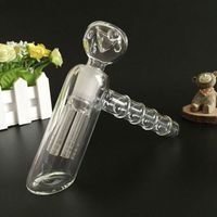 Wholesale Nice glass hammer pipe Arm perc percolator bubbler water pipe glass for herb tobacco bong bongs bent glass