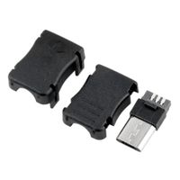 Wholesale 3 IN MK5P Micro USB Pin P T Port Male Plug Socket Connector Plastic Cover Case for DIY Solder