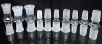 Wholesale 18 MM MM Male Strainght Joint Glass Adapter Clear Glass Dome Adapter Glass Converter mm mm Glass Water Pipe