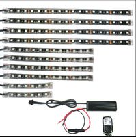 Wholesale 10Pcs Motorcycle LED Light Kit Multi Color Size Flexible Strips with Remote Controller For Sport Street Bike