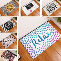Wholesale Homing New Arrive Door Mats for Entrance Door Character Colorful Words Printed Carpets Living Room Dust Proof Mats Home Decor WX9