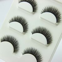 Wholesale 3 pairs set D Cross Thick False Eye Lashes Extension Makeup Super Natural Long Fake Eyelashes