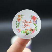 Wholesale 500pcs Flowers with thank you cm Label Sealing Sticker Favour Gift