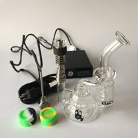 Wholesale Top quality E digital Quartz Nail kit D electric Nail heater Coil PID box with Glass bong oil rig DHL free