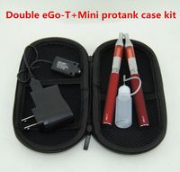 Wholesale Double Electronic Cigarettes eGo T vape pens Starter Kits Mini Protank Vaporizer mAh mAH mAh Ego T Batteries VS TVR box mod kit