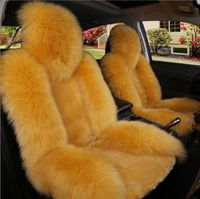 Wholesale Car front Seat Covers long wool artificial fur Universal Fit SUV sedans Chair Pad Cushion antiskid breathable