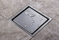 Wholesale lead free Tile Insert Square Floor Waste Grates Bathroom Shower Drain X MM Stainless steel bathroom floor bath drainer DR051