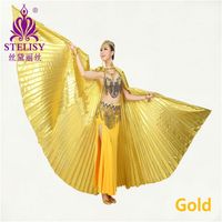 Wholesale 2017 New Egyptian Egypt Belly Dance Costume Isis Wings Dance wear no stick colors