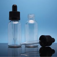 Wholesale PET ml Plastic Dropper Bottles with Medicinal Glass Dripper Tip and ChildProof Screw Cap For Ejuice E Liquid on Sale