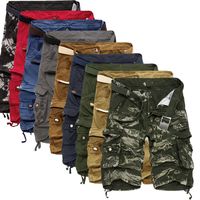 Wholesale Top Selling Summer Calf Length Cargo mens shorts Multi pocket Solid Men Beach Shorts