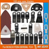 Wholesale 100 kit oscillating multi tool saw blades accessories for renovator power tool as Fein multimaster Dremel metal wood cutting