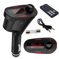 Wholesale Red Color Backlight Car MP3 Player Wireless FM Transmitter With USB for SD MMC Card Slot Drop Shipping