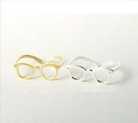 Wholesale New Fashion jewelry punk glasses design finger rings for women ladie s