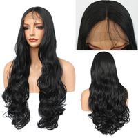 Wholesale Cheap Top Sale Body Wave Wigs Synthetic Lace Front Wigs Black With Baby Hair Heat Resistant Brazilian Hair For Black Women Wholealse Price