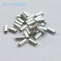 Wholesale pieces Fish crimps aluminum pipe fishing line tube fitted tube wire clip tube fishing tackle fishing sleeve