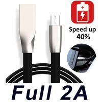 Wholesale Fast Charging Micro USB Cables A M FT Type C Phone Charger Cable Zinc Alloy Charging Cord For Samsung Note LG HTC Android Smartphones