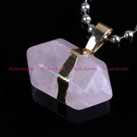 Wholesale 2016 Hot Sale Mini Clear Rock Quartz Hexagon Crystal Pillar Natural Stone Reiki Pendant Charms Healing Chakra Amulet Fashion Jewelry